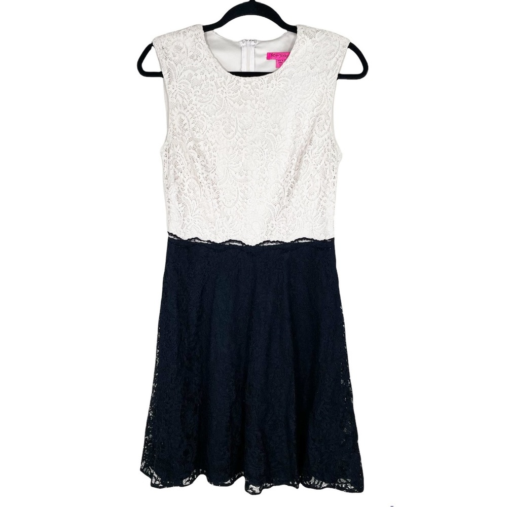 Betsey Johnson Color Block Lace Dress